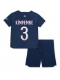 Billige Paris Saint-Germain Presnel Kimpembe #3 Hjemmedraktsett Barn 2023-24 Kortermet (+ Korte bukser)